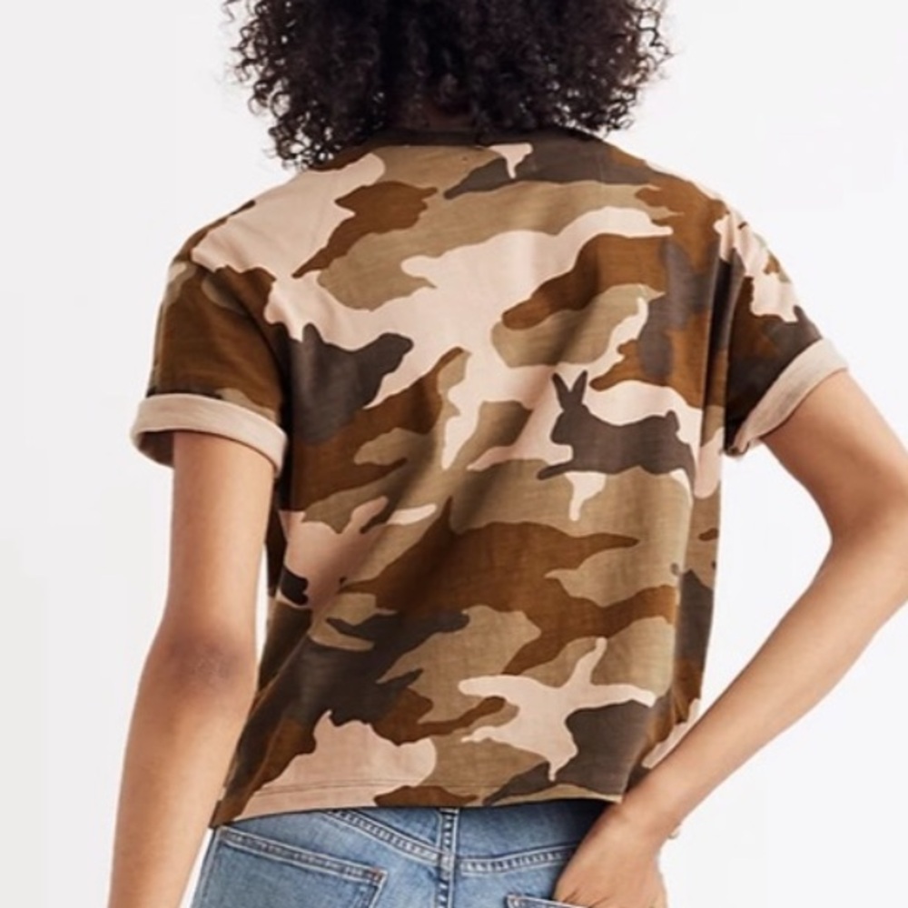 MadeWell Cottontail Camo Crop T-Shirt. Small - Picture 14 of 15